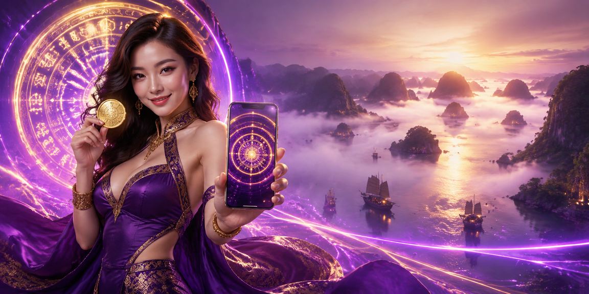 Người chơi dùng ứng dụng gt88 tại vịnh Hạ Long trên điện thoại Android