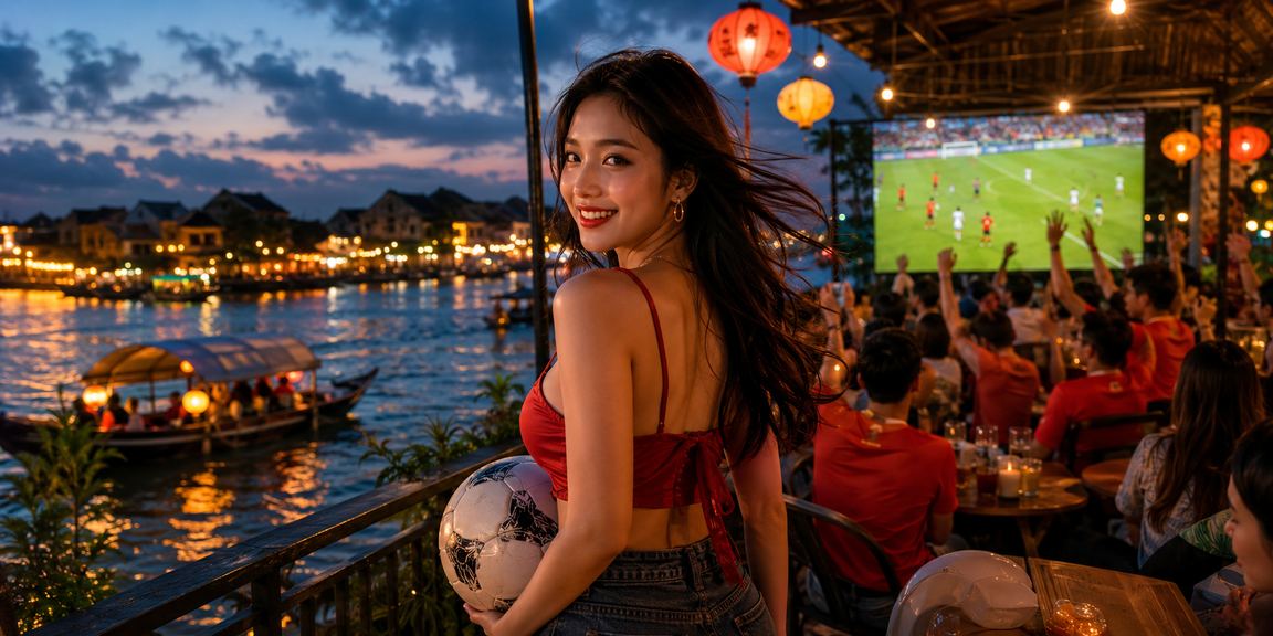 Người dùng Sài Gòn xem kết quả jackpot trong quán cà phê buổi tối sôi động